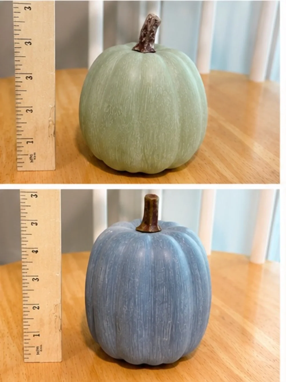 Set of 5 Faux Pumpkins Fall Harvest Decor Muted Neutral Autumn Colors